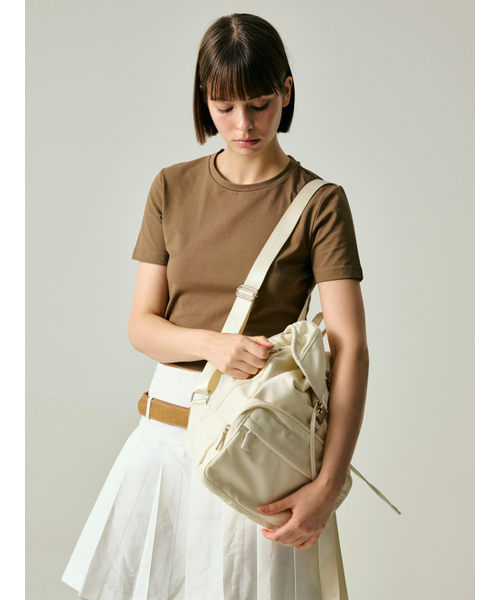 Salad bowls（サラダボール）の「SYMBOL NYLON SMALL BACKPACK [IVORY]（バックパック/リュック・レディース・アイボリー・FREE）」の4枚目の写真