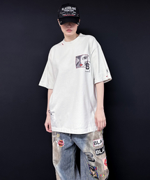 BLACK BLOND（ブラック ブロンド）の「ビビディポップクラッシュピグメント半袖Tシャツ（ヴィンテージホワイト）（Tシャツ/カットソー）」