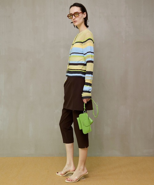 MAISON SPECIAL（メゾンスペシャル）の「Mesh Border Cardigan/メッシュボーダーカーディガン（カーディガン/ボレロ・レディース・ライム/グレー/ブラック・FREE）」の20枚目の写真