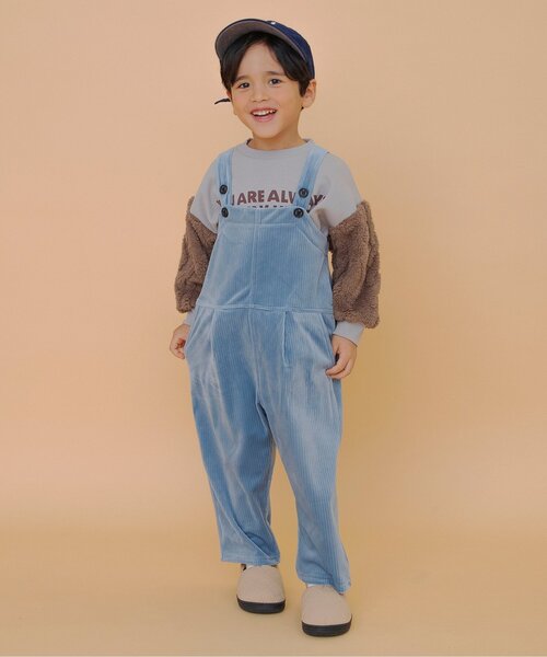 BREEZE（ブリーズ）の「【あったか/裏起毛】袖ジャガードファーフリース切替トレーナー_ジュニア対応（スウェット・キッズ・ベージュ/グレー・80/140/130/120/110/100/90）」の5枚目の写真