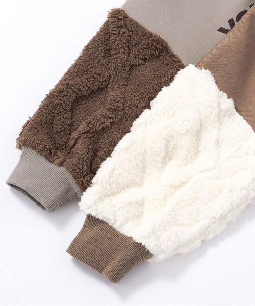 BREEZE（ブリーズ）の「【あったか/裏起毛】袖ジャガードファーフリース切替トレーナー_ジュニア対応（スウェット・キッズ・ベージュ/グレー・80/140/130/120/110/100/90）」の9枚目の写真