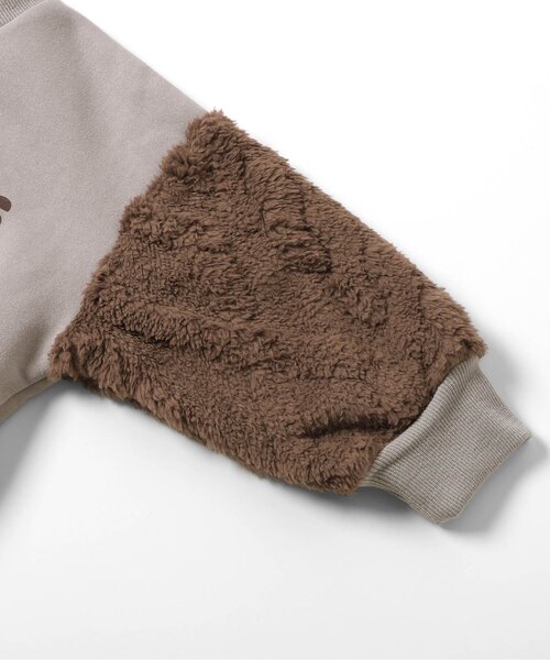 BREEZE（ブリーズ）の「【あったか/裏起毛】袖ジャガードファーフリース切替トレーナー_ジュニア対応（スウェット・キッズ・ベージュ/グレー・80/140/130/120/110/100/90）」の15枚目の写真
