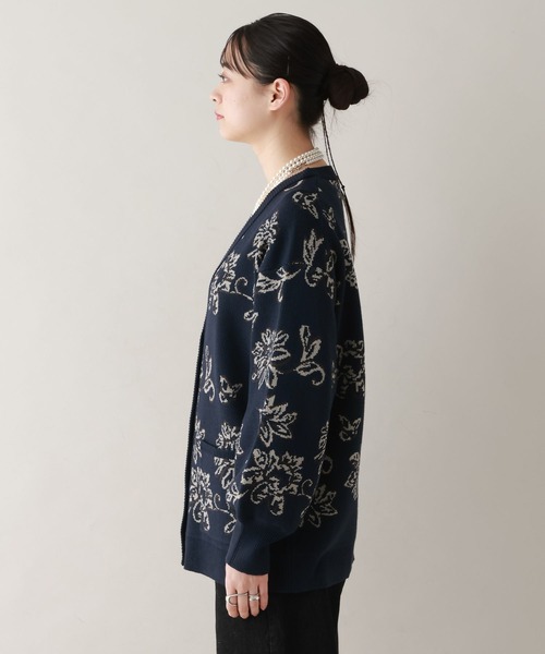 RAGEBLUE（レイジブルー）の「ボタニカルジャガードニットカーディガン（ニット/セーター・レディース・ネイビー/ホワイト/グレー・FREE）」の19枚目の写真