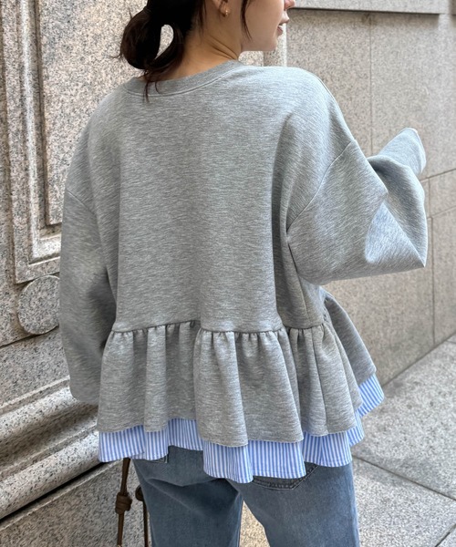 RANAN（ラナン）の「前後2WAYフリルペプラムショートカーデ（カーディガン/ボレロ・レディース・グレー/オフホワイト/ブラック・L/LL/M）」の20枚目の写真