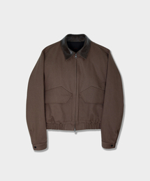 ASTA CROP WORK JACKET-BROWN