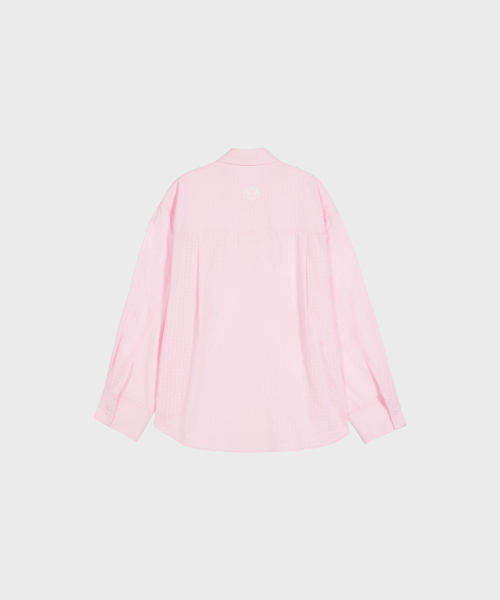 ALKI ALKA(アルキアルカ)の「Loose-Fit Check Shirt (Pink)(シャツ/ブラウス・レディース・ピンク・FREE)」の3枚目の写真