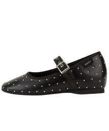 DIFFERSHOE（ディファーシュー）の「ベルリン スクエア ドット メリージェーン 5CM [レザー]（バレエシューズ）」