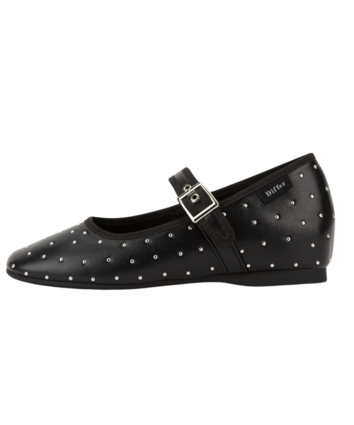DIFFERSHOE（ディファーシュー）の「ベルリン スクエア ドット メリージェーン 5CM [レザー]（バレエシューズ・レディース・ブラック・22.5cm/23cm/23.5cm/24cm/24.5cm/25cm）」の10枚目の写真