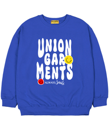 [キモ]スマイルガーメンツ オーバーサイズ スウェット Tシャツ ブルー