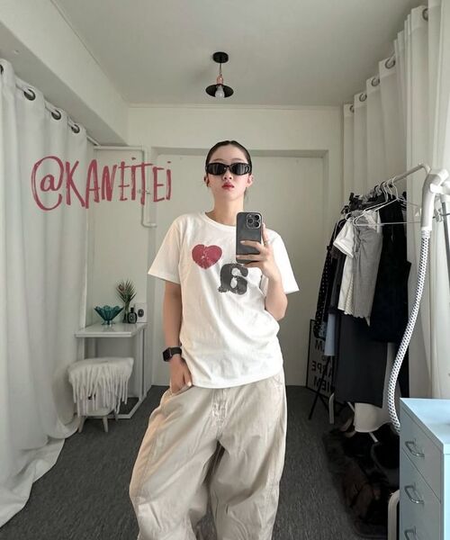 KANEITEI（カネイテイ）の「A LOVE ショートスリーブ（ホワイト）（Tシャツ/カットソー・レディース・ホワイト・SMALL/MEDIUM/LARGE）」の5枚目の写真