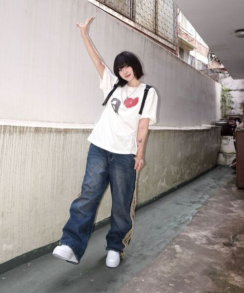 KANEITEI（カネイテイ）の「A LOVE ショートスリーブ（ホワイト）（Tシャツ/カットソー・レディース・ホワイト・SMALL/MEDIUM/LARGE）」の7枚目の写真