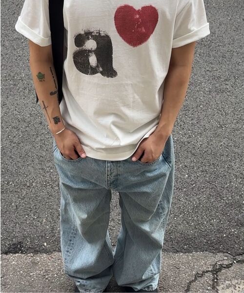 KANEITEI（カネイテイ）の「A LOVE ショートスリーブ（ホワイト）（Tシャツ/カットソー・レディース・ホワイト・SMALL/MEDIUM/LARGE）」の8枚目の写真