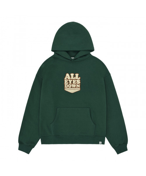 ALL EYES DOWN(オール アイズ ダウン)の「CHENILLE EMBLEM HOODIE(Green)(パーカー・レディース・その他・SMALL/MEDIUM/LARGE)」の1枚目の写真