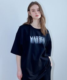 スプレーオーバーサイズTシャツ_ブラック