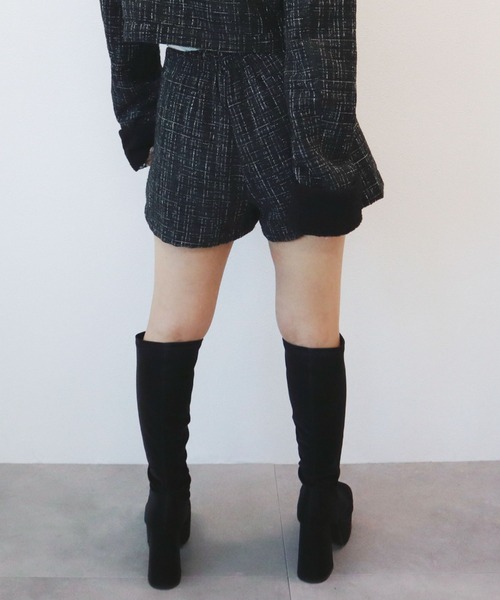 CECIL McBEE（セシルマクビー）の「ファンシーツイードショートパンツ（その他パンツ・レディース・アイボリー/ベージュ/グレー/ブラック・MEDIUM）」の17枚目の写真