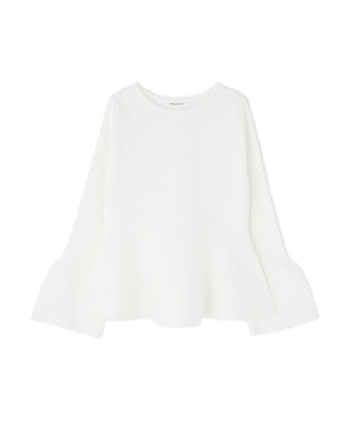 NATURAL BEAUTY BASIC(ナチュラルビューティーベーシック)の「◇ベルスリーブペプラムニット(ニット/セーター・レディース・オフホワイト/ラベンダー/ライトグリーン・FREE)」の5枚目の写真