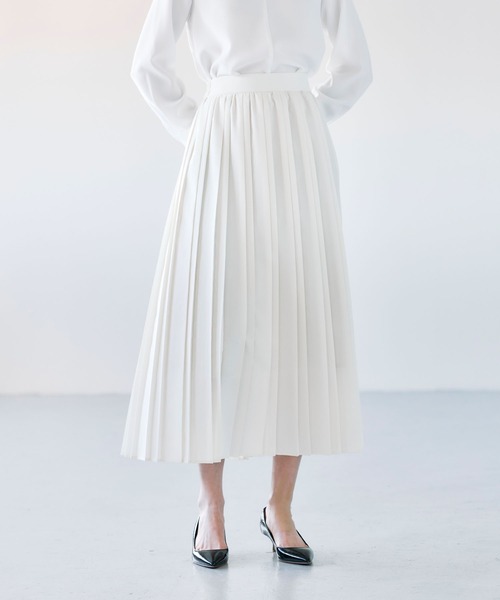 N.O.R.C（ノーク）の「プリーツスカート【CLEAN MOTION】（スカート・レディース・ネイビー/オフホワイト/グレイッシュベージュ・S/M）」の4枚目の写真