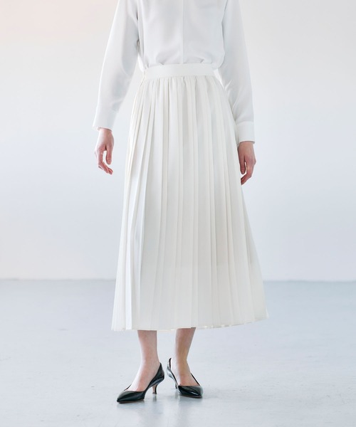 N.O.R.C（ノーク）の「プリーツスカート【CLEAN MOTION】（スカート・レディース・ネイビー/オフホワイト/グレイッシュベージュ・S/M）」の6枚目の写真