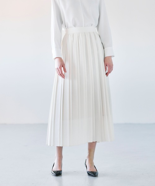 N.O.R.C（ノーク）の「プリーツスカート【CLEAN MOTION】（スカート・レディース・ネイビー/オフホワイト/グレイッシュベージュ・S/M）」の5枚目の写真