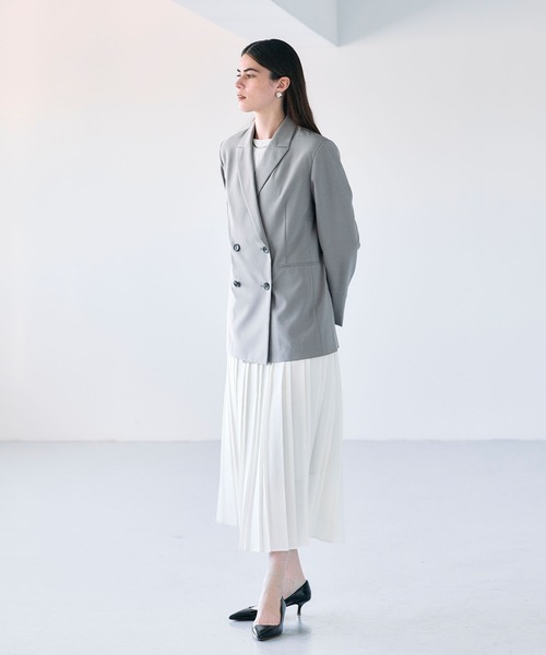 N.O.R.C（ノーク）の「プリーツスカート【CLEAN MOTION】（スカート・レディース・ネイビー/オフホワイト/グレイッシュベージュ・S/M）」の15枚目の写真