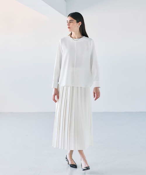 N.O.R.C（ノーク）の「プリーツスカート【CLEAN MOTION】（スカート・レディース・ネイビー/オフホワイト/グレイッシュベージュ・S/M）」の8枚目の写真