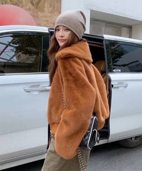 セール】ショート丈ジップファーコート（その他アウター）｜FUNdaysion