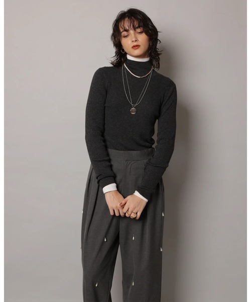 CADUNE（カデュネ）の「パール付きラウンドパンツ（その他パンツ・レディース・チャコールグレー/ブラック・38/36/34）」の14枚目の写真