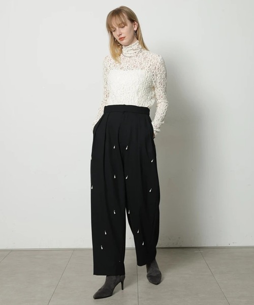 CADUNE（カデュネ）の「パール付きラウンドパンツ（その他パンツ・レディース・チャコールグレー/ブラック・38/36/34）」の18枚目の写真