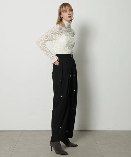 CADUNE（カデュネ）の「パール付きラウンドパンツ（その他パンツ・レディース・チャコールグレー/ブラック・38/36/34）」の19枚目の写真