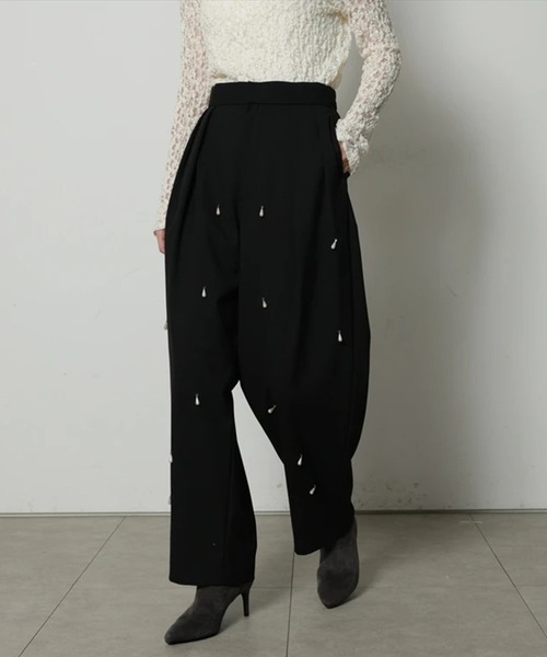 CADUNE（カデュネ）の「パール付きラウンドパンツ（その他パンツ・レディース・チャコールグレー/ブラック・38/36/34）」の20枚目の写真