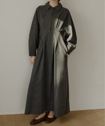 waist tack cocoon onepiece/ウエストタックコクーンワンピース