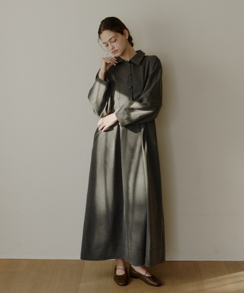 waist tack cocoon onepiece/ウエストタックコクーンワンピース