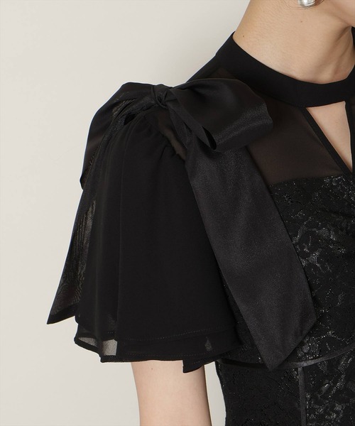 WILLSELECTION(ウィルセレクション)の「肩リボンパイピングレースワンピース(ドレス・レディース・ピンク/サックスブルー/ブラック・FREE)」の21枚目の写真