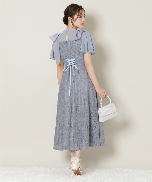 WILLSELECTION(ウィルセレクション)の「肩リボンパイピングレースワンピース(ドレス・レディース・ピンク/サックスブルー/ブラック・FREE)」の11枚目の写真