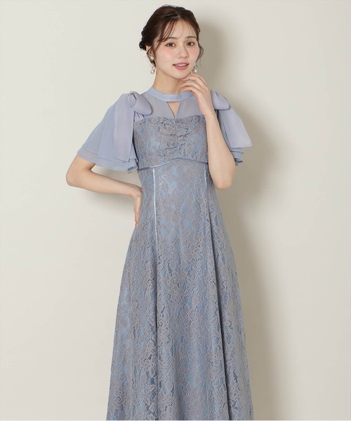 WILLSELECTION(ウィルセレクション)の「肩リボンパイピングレースワンピース(ドレス・レディース・ピンク/サックスブルー/ブラック・FREE)」の12枚目の写真