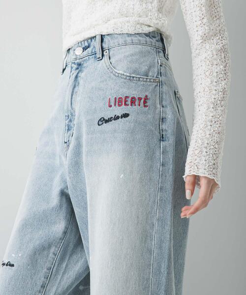 PICCADILLY(ピカデリー)の「『別注』PICCADILLY×URBAN RESEARCH 刺繍デニムパンツ(デニムパンツ・レディース・ライトグレー/ライトインディゴブルー・40/38/36)」の10枚目の写真