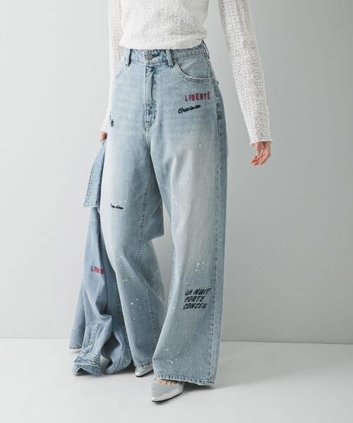 PICCADILLY(ピカデリー)の「『別注』PICCADILLY×URBAN RESEARCH 刺繍デニムパンツ(デニムパンツ・レディース・ライトグレー/ライトインディゴブルー・40/38/36)」の13枚目の写真