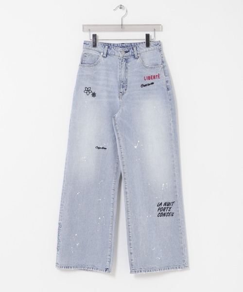 PICCADILLY(ピカデリー)の「『別注』PICCADILLY×URBAN RESEARCH 刺繍デニムパンツ(デニムパンツ・レディース・ライトグレー/ライトインディゴブルー・40/38/36)」の12枚目の写真