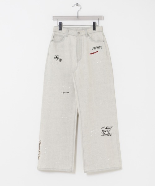 PICCADILLY(ピカデリー)の「『別注』PICCADILLY×URBAN RESEARCH 刺繍デニムパンツ(デニムパンツ・レディース・ライトグレー/ライトインディゴブルー・40/38/36)」の19枚目の写真