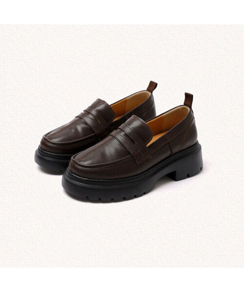 MAC MOC(マックモック)の「デンバー ニュー チャンキー ペニーローファー_3カラー 5cm(その他シューズ・レディース・ブラウン/ブラック/カーキ・22.5cm/23cm/23.5cm/24cm/24.5cm/25cm)」の2枚目の写真