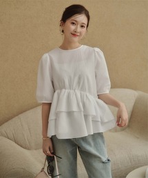 titivate | イレギュラーヘムペプラムトップス(Tシャツ/カットソー)
