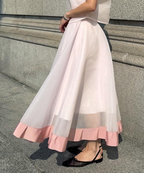 JENNE（ジェンヌ）の「シアー立体スカート（日本生地）（スカート・レディース・ブラック/サックスブルー/ピンク・SMALL/MEDIUM/LARGE/X-LARGE）」の18枚目の写真