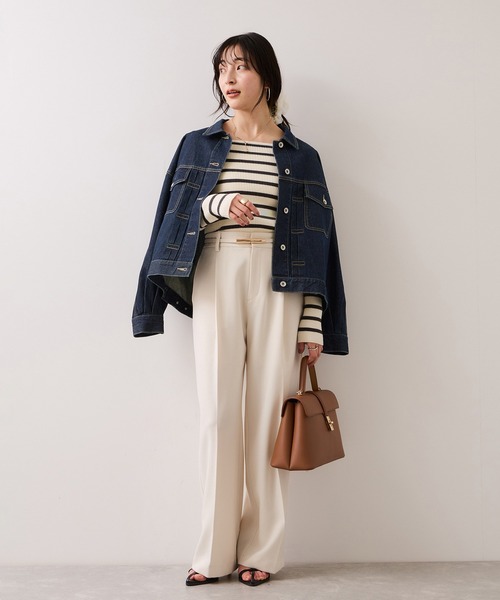 VIS（ビス）の「ボリュームスリーブデニムジャケット（デニムジャケット・レディース・ネイビー/サックスブルー・FREE）」の20枚目の写真