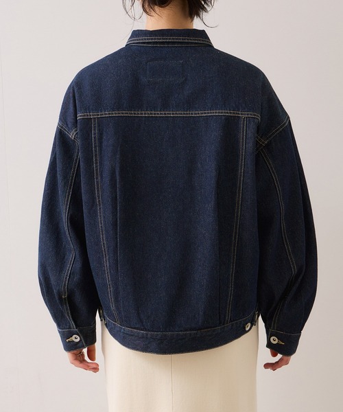VIS（ビス）の「ボリュームスリーブデニムジャケット（デニムジャケット・レディース・ネイビー/サックスブルー・FREE）」の15枚目の写真