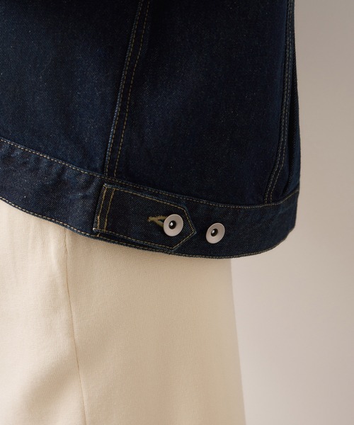 VIS（ビス）の「ボリュームスリーブデニムジャケット（デニムジャケット・レディース・ネイビー/サックスブルー・FREE）」の10枚目の写真