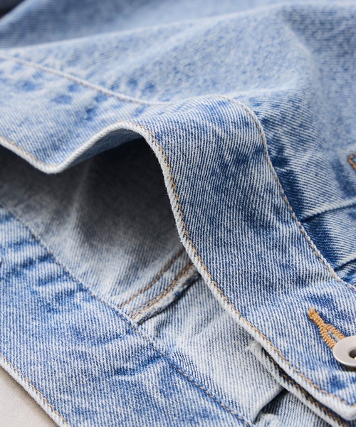 VIS（ビス）の「ボリュームスリーブデニムジャケット（デニムジャケット・レディース・ネイビー/サックスブルー・FREE）」の6枚目の写真
