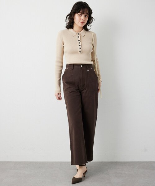 THE PAUSE（ザ ポーズ）の「【THE PAUSE】コットンツイルベイカーパンツ（その他パンツ・レディース・ダークブラウン・38/36）」の15枚目の写真