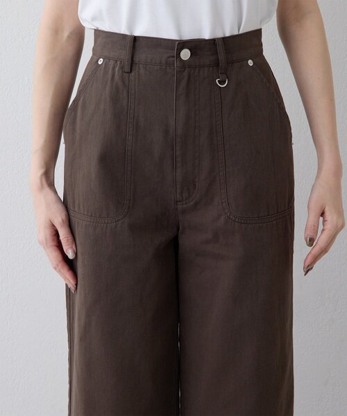 THE PAUSE（ザ ポーズ）の「【THE PAUSE】コットンツイルベイカーパンツ（その他パンツ・レディース・ダークブラウン・38/36）」の4枚目の写真
