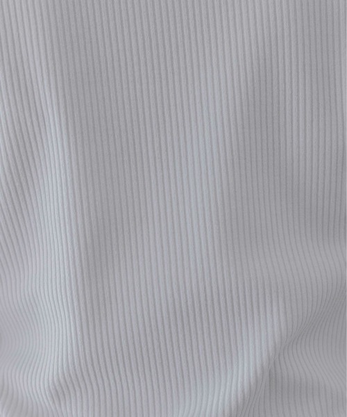 Eimee Law（エイミーロウ）の「ヘムレースセンタースリットリブトップス（Tシャツ/カットソー・レディース・ライトグレー/ブラック/オフホワイト・FREE）」の10枚目の写真