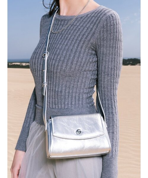 SEMICODE(セミコード)の「capture bag micro - crinkle silver(メッセンジャーバッグ・レディース・その他・FREE)」の1枚目の写真